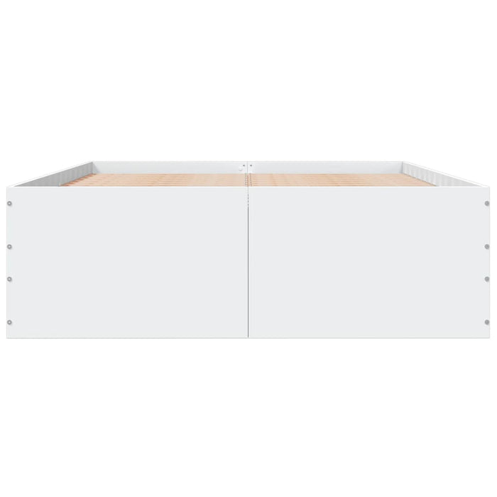 Cadru de pat, alb, 120x190 cm, lemn prelucrat WALTI