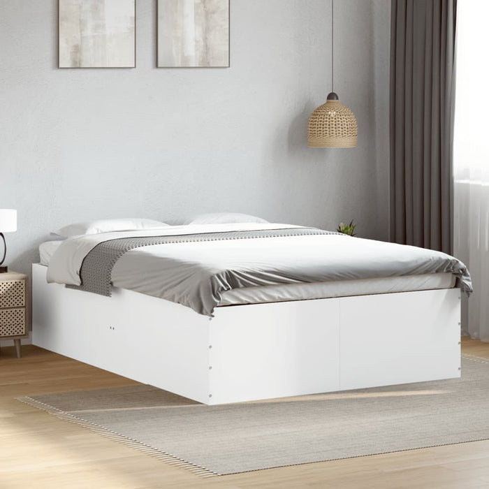 Cadru de pat, alb, 120x190 cm, lemn prelucrat WALTI