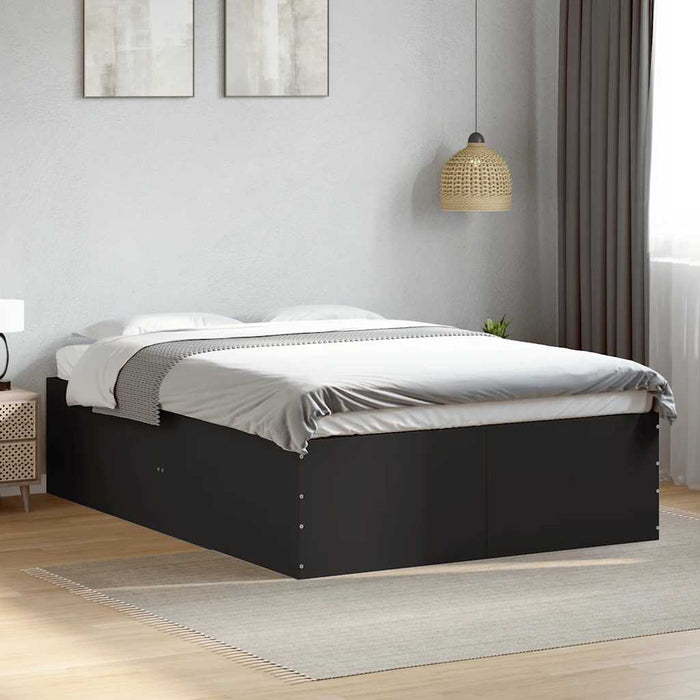 Cadru de pat, negru, 120x190 cm, lemn prelucrat - WALTI WALTI