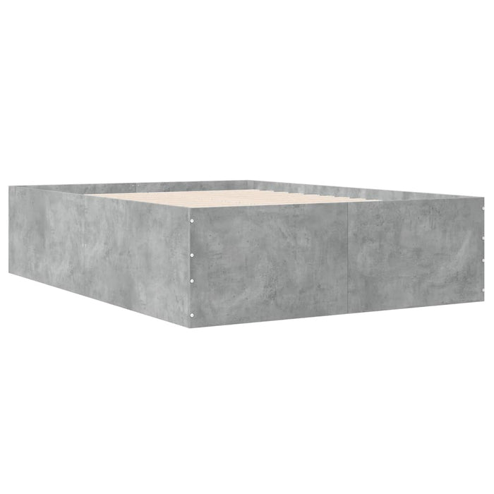 Cadru de pat, gri beton, 120x190 cm, lemn prelucrat WALTI