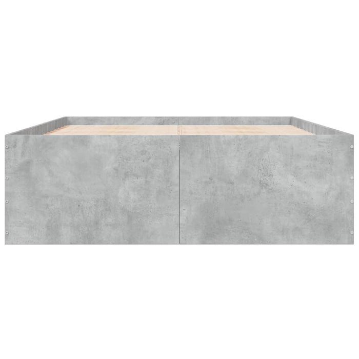 Cadru de pat, gri beton, 120x190 cm, lemn prelucrat WALTI