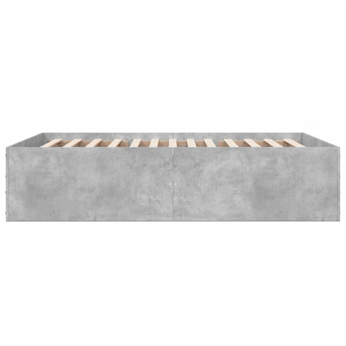 Cadru de pat, gri beton, 120x190 cm, lemn prelucrat WALTI