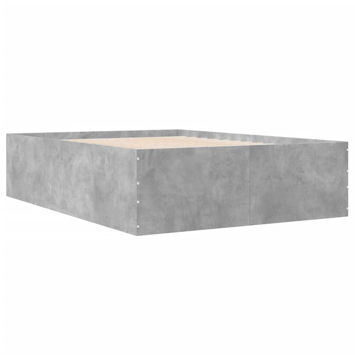 Cadru de pat, gri beton, 120x190 cm, lemn prelucrat WALTI