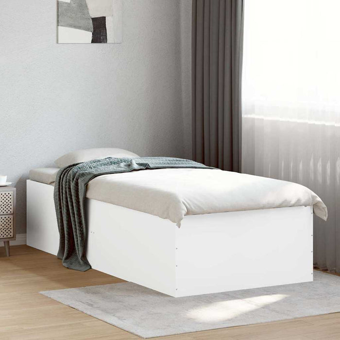 Cadru de pat, alb, 100x200 cm, lemn prelucrat - WALTI WALTI