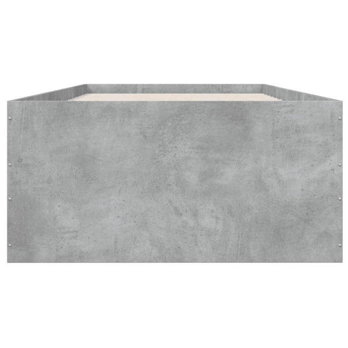 Cadru de pat, gri beton, 100x200 cm, lemn prelucrat - WALTI WALTI