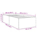 Cadru de pat, gri beton, 100x200 cm, lemn prelucrat - WALTI WALTI