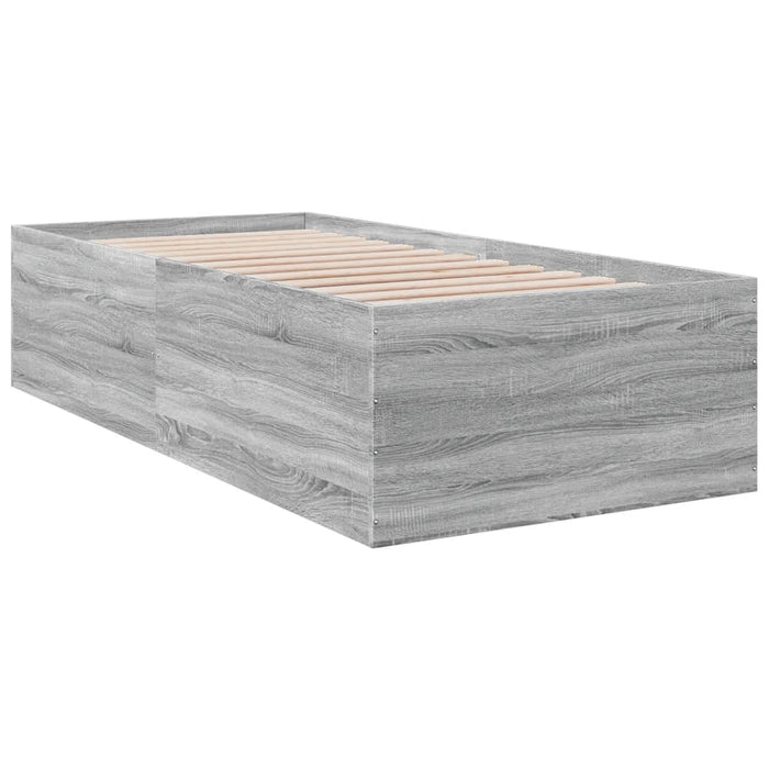 Cadru de pat, gri sonoma, 100x200 cm, lemn prelucrat - WALTI WALTI
