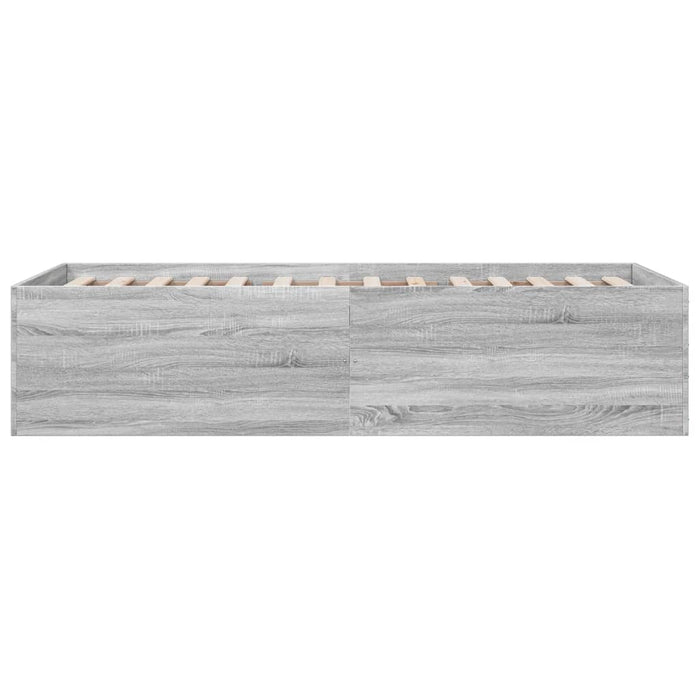 Cadru de pat, gri sonoma, 100x200 cm, lemn prelucrat - WALTI WALTI
