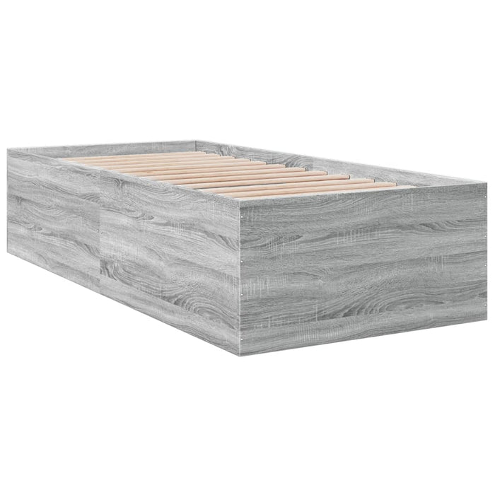 Cadru de pat, gri sonoma, 100x200 cm, lemn prelucrat - WALTI WALTI