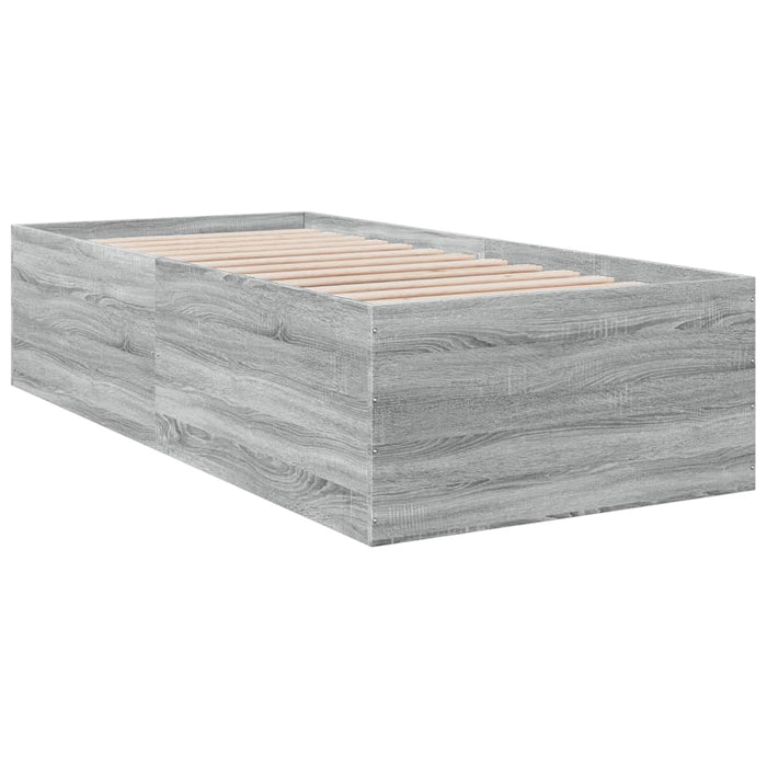 Cadru de pat, gri sonoma, 90x200 cm, lemn prelucrat - WALTI WALTI