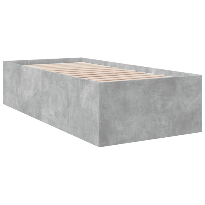 Cadru de pat, gri beton, 90x190 cm, lemn prelucrat WALTI