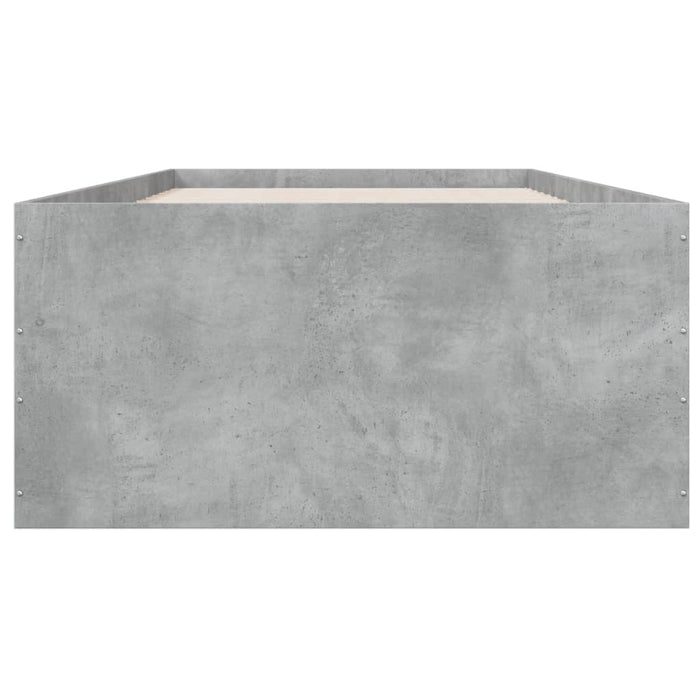Cadru de pat, gri beton, 90x190 cm, lemn prelucrat WALTI