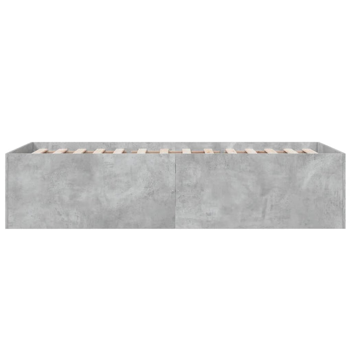 Cadru de pat, gri beton, 90x190 cm, lemn prelucrat WALTI