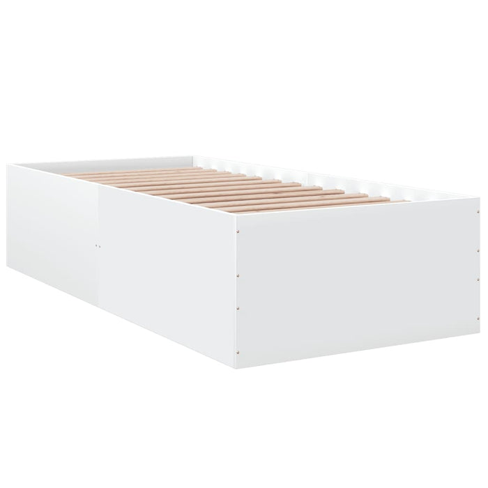 Cadru de pat, alb, 75x190 cm, lemn prelucrat - WALTI WALTI