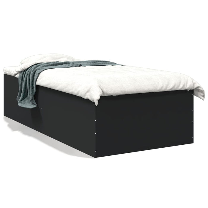 Cadru de pat, negru, 75x190 cm, lemn prelucrat - WALTI WALTI