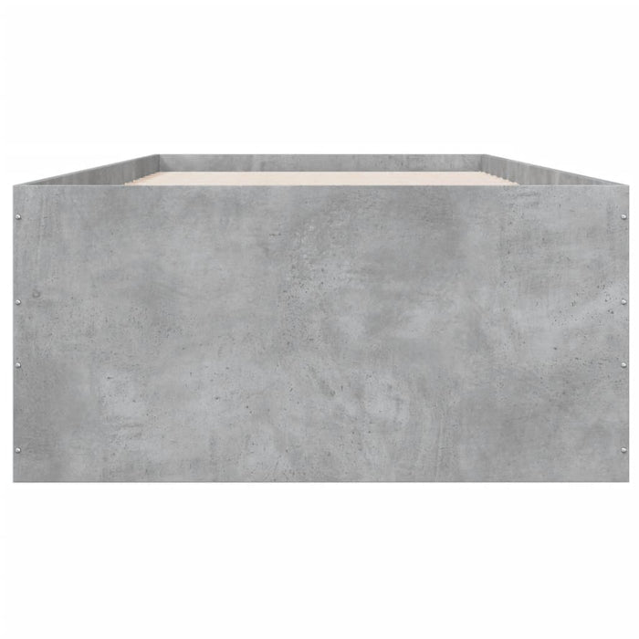 Cadru de pat, gri beton, 75x190 cm, lemn prelucrat - WALTI WALTI