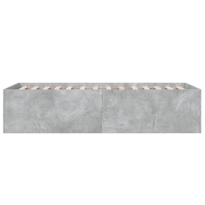 Cadru de pat, gri beton, 75x190 cm, lemn prelucrat - WALTI WALTI