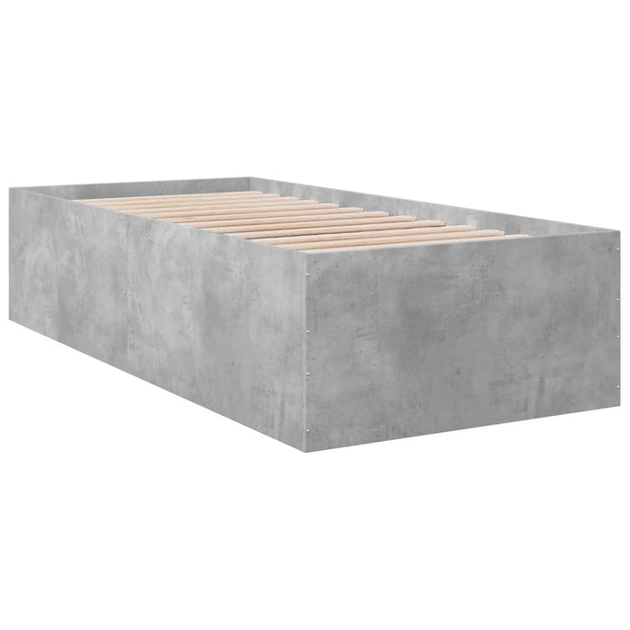 Cadru de pat, gri beton, 75x190 cm, lemn prelucrat - WALTI WALTI