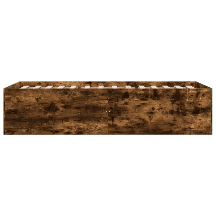 Cadru de pat, stejar fumuriu, 75x190 cm, lemn prelucrat - WALTI WALTI