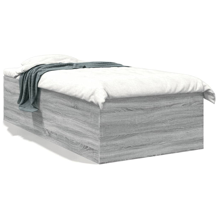 Cadru de pat, gri sonoma, 75x190 cm, lemn prelucrat - WALTI WALTI