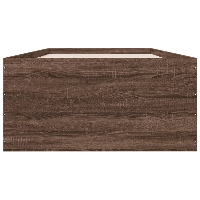 Cadru de pat, stejar maro, 75x190 cm, lemn prelucrat - WALTI WALTI