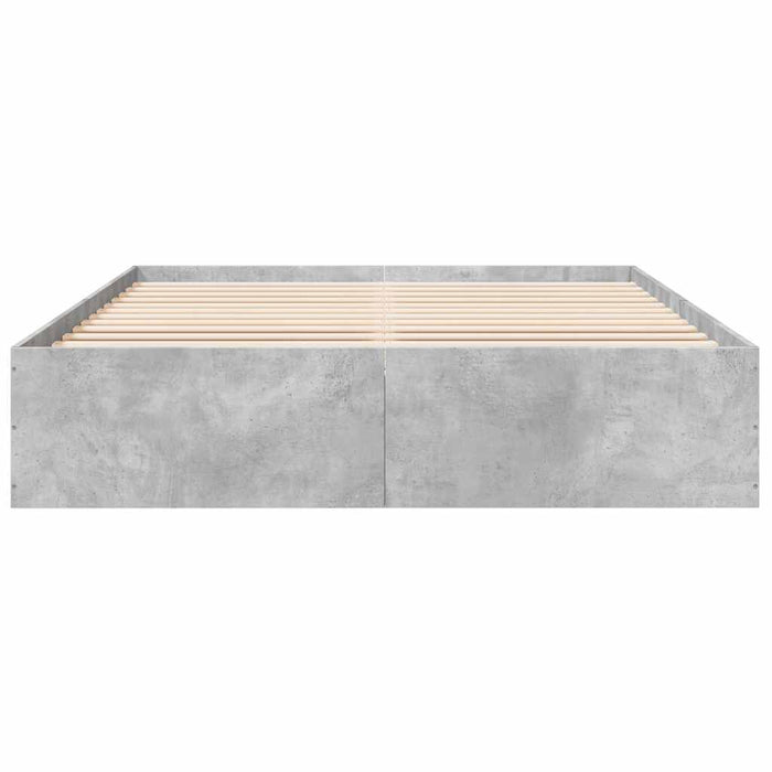 Cadru de pat, gri beton, 150x200 cm, lemn prelucrat - WALTI WALTI