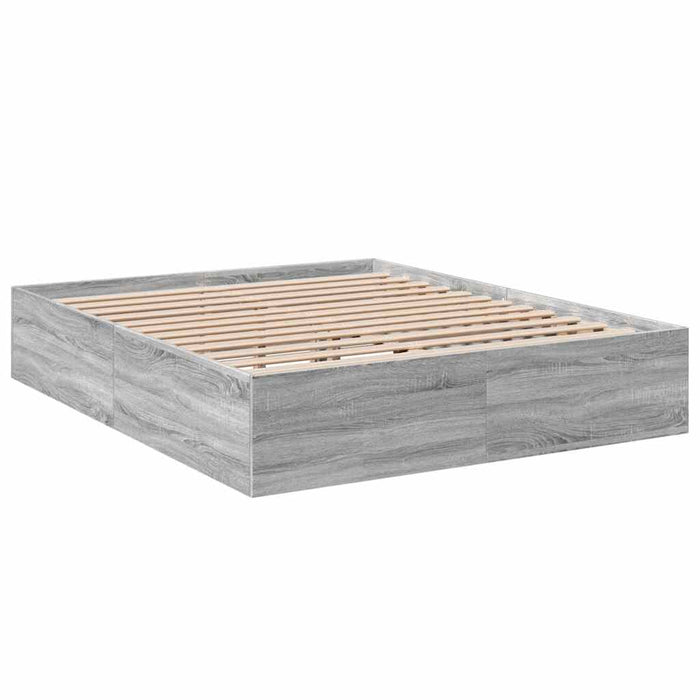 Cadru de pat, gri sonoma, 150x200 cm, lemn prelucrat - WALTI WALTI