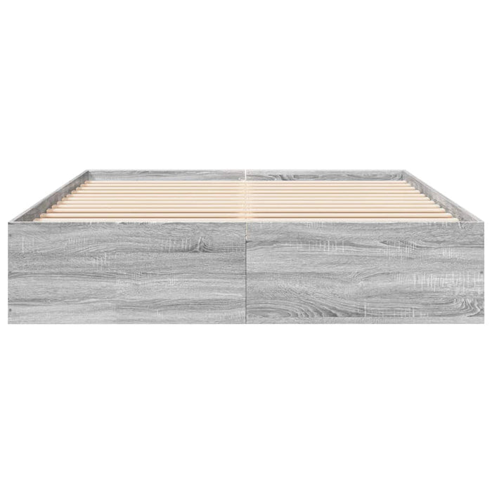 Cadru de pat, gri sonoma, 150x200 cm, lemn prelucrat - WALTI WALTI