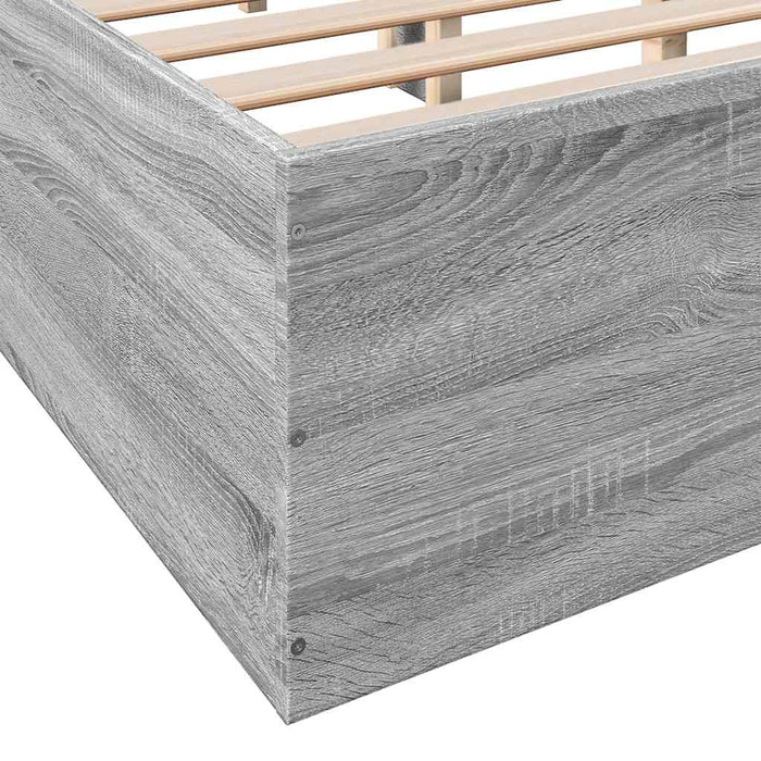 Cadru de pat, gri sonoma, 150x200 cm, lemn prelucrat - WALTI WALTI