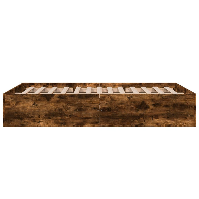 Cadru de pat, stejar fumuriu, 120x200 cm, lemn prelucrat - WALTI WALTI