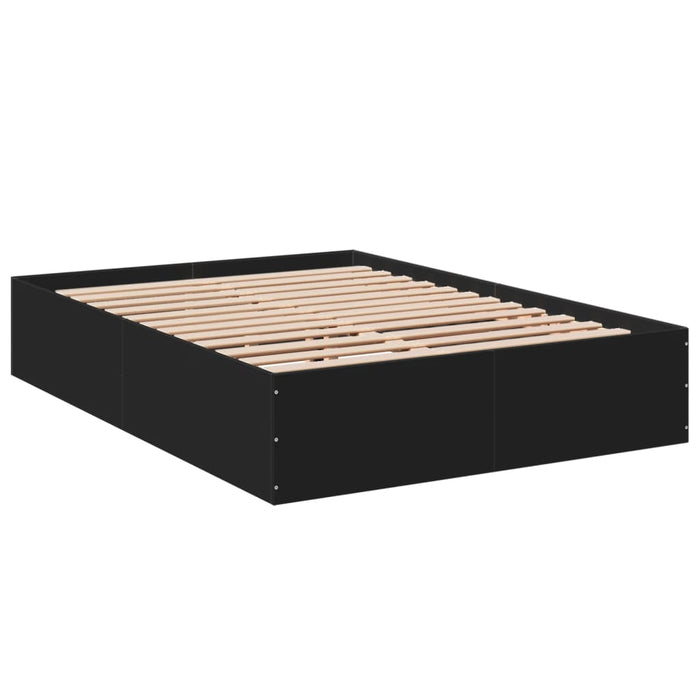 Cadru de pat, negru ,135x190 cm, lemn prelucrat WALTI