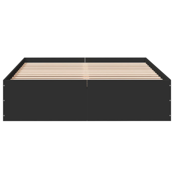 Cadru de pat, negru ,135x190 cm, lemn prelucrat WALTI