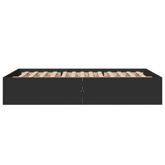 Cadru de pat, negru ,135x190 cm, lemn prelucrat WALTI