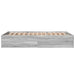 Cadru de pat, gri sonoma, 135x190 cm, lemn prelucrat - WALTI WALTI