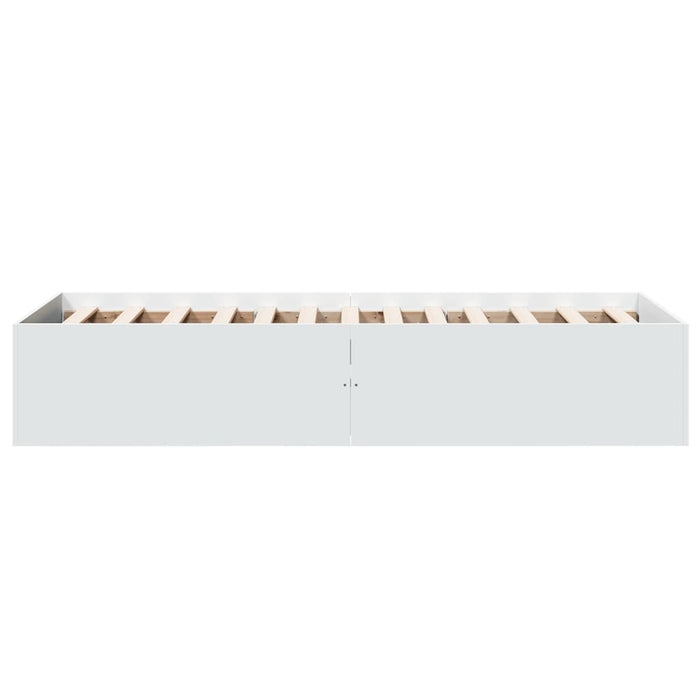 Cadru de pat, alb, 100x200 cm, lemn prelucrat - WALTI WALTI