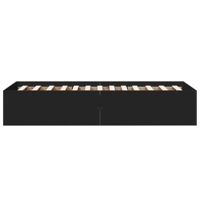 Cadru de pat, negru, 100x200 cm, lemn prelucrat - WALTI WALTI