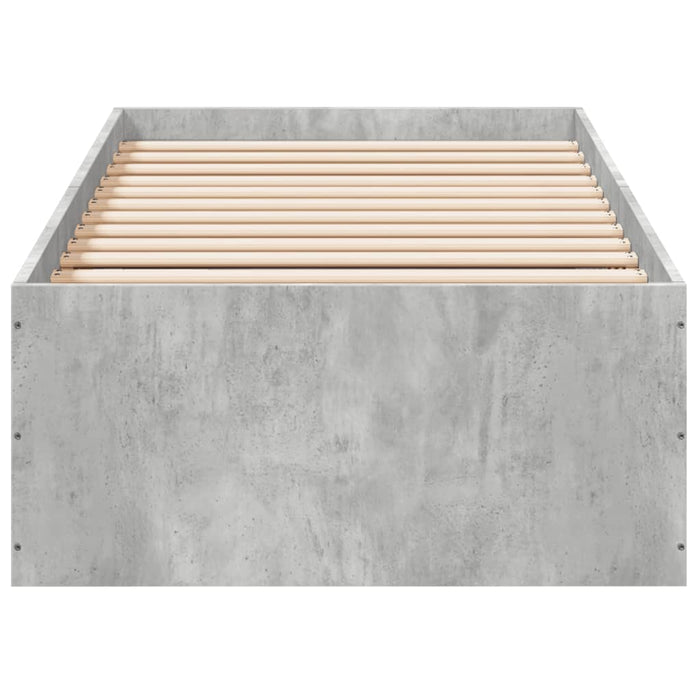 Cadru de pat, gri beton, 100x200 cm, lemn prelucrat - WALTI WALTI