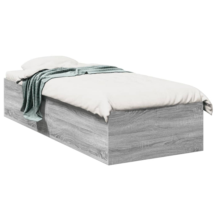 Cadru de pat, gri sonoma, 100x200 cm, lemn prelucrat - WALTI WALTI