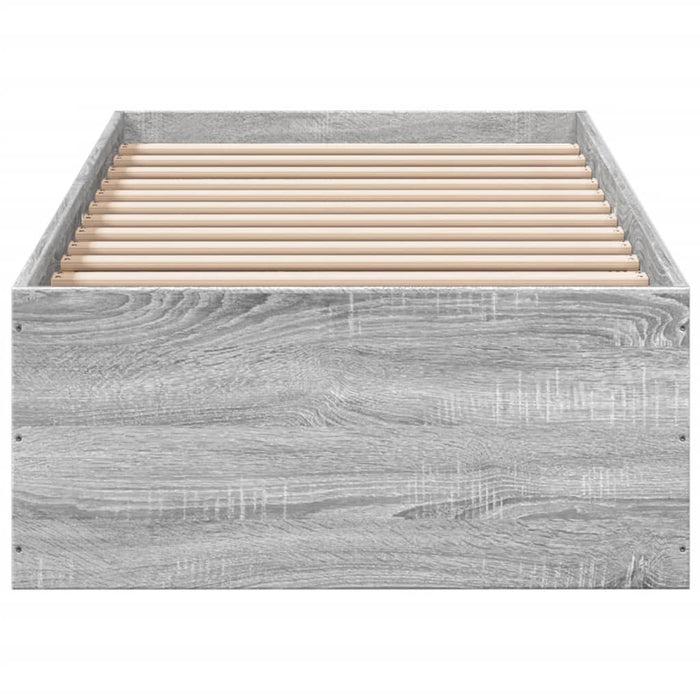 Cadru de pat, gri sonoma, 100x200 cm, lemn prelucrat - WALTI WALTI