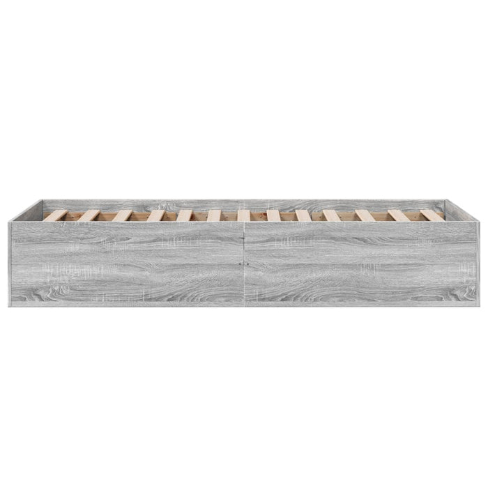 Cadru de pat, gri sonoma, 100x200 cm, lemn prelucrat - WALTI WALTI