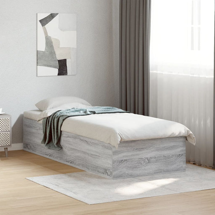 Cadru de pat, gri sonoma, 100x200 cm, lemn prelucrat - WALTI WALTI