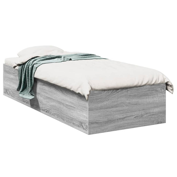 Cadru de pat, gri sonoma, 90x190 cm, lemn prelucrat - WALTI WALTI