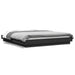 Cadru de pat cu lumini LED, negru, 150x200 cm, lemn prelucrat - WALTI WALTI