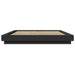 Cadru de pat cu lumini LED, negru, 150x200 cm, lemn prelucrat - WALTI WALTI