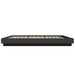 Cadru de pat cu lumini LED, negru, 150x200 cm, lemn prelucrat - WALTI WALTI