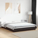 Cadru de pat cu lumini LED, negru, 150x200 cm, lemn prelucrat - WALTI WALTI