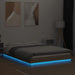 Cadru de pat cu LED stejar sonoma 120x200 cm lemn prelucrat - WALTI WALTI