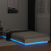 Cadru de pat cu lumini LED, alb, 100x200 cm, lemn prelucrat - WALTI WALTI