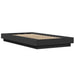 Cadru de pat cu lumini LED, negru, 100x200 cm, lemn prelucrat - WALTI WALTI