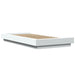 Cadru de pat cu lumini LED, alb, 90x200 cm, lemn prelucrat - WALTI WALTI